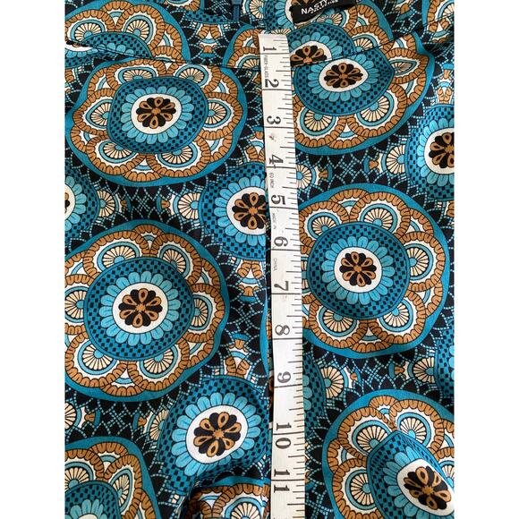 Nasty Gal Collection Retro Hippie 70s Print Wide Leg Flare‎ Pants Sz 6 - Picture 7 of 12